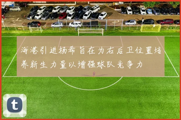 海港引进杨希旨在为右后卫位置培养新生力量以增强球队竞争力